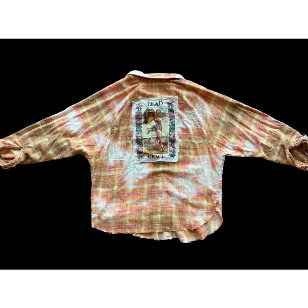 Moonshine Salvage Lead With Grace Fairy Flannel Shirt Boho Cottagecore M - Picture 11 of 12